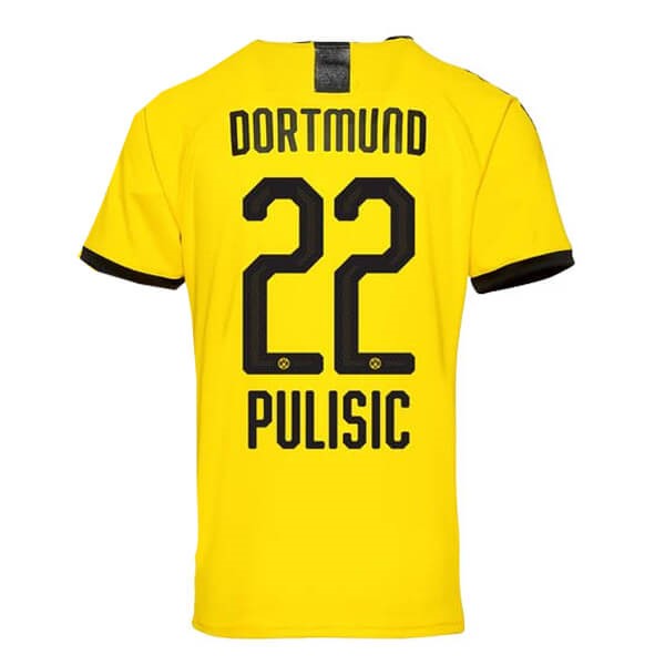 Tailandia Camiseta Borussia Dortmund NO.22 Pulisic Primera equipo 2019-20 Amarillo
